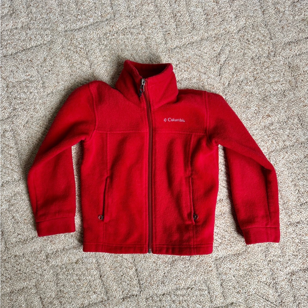 Columbia Kids Bright Red Fleece Hoodie